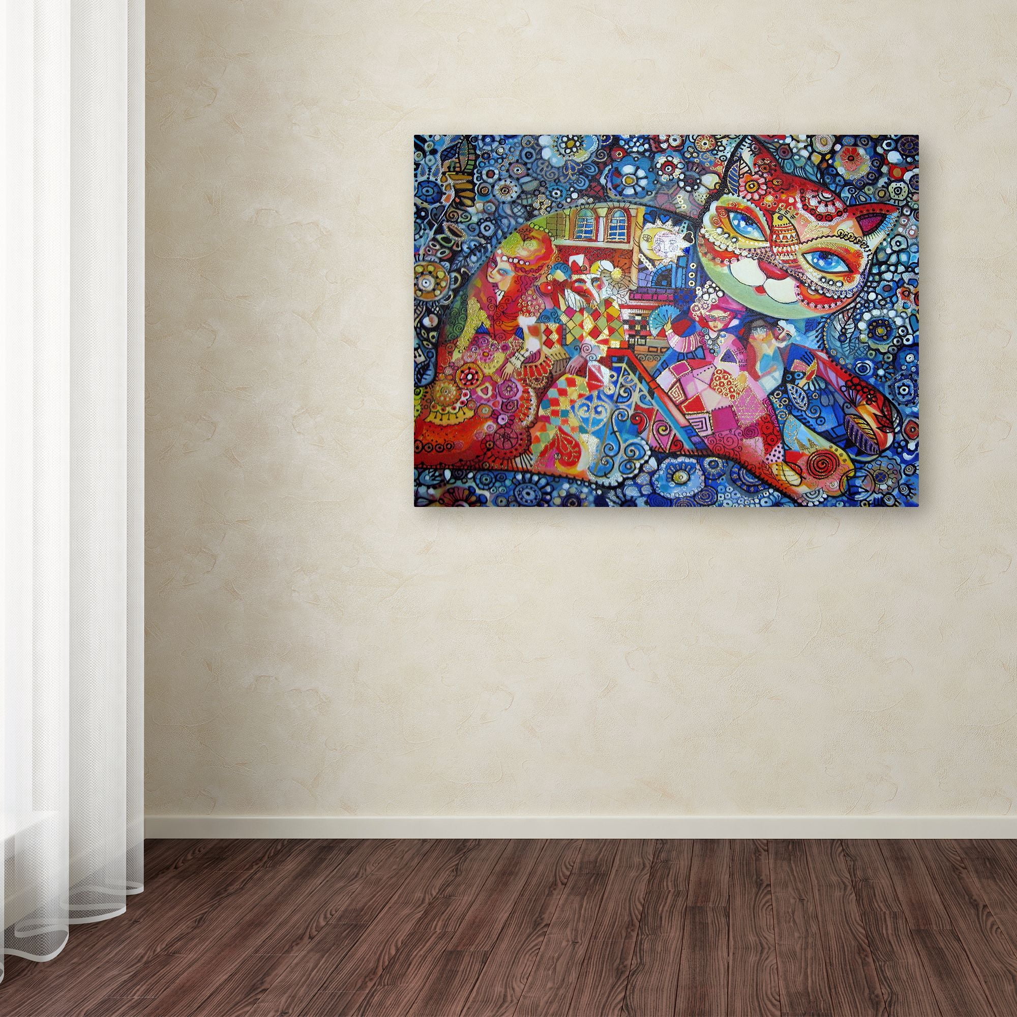 Trademark Fine Art 'Venice Cat' Canvas Art by Oxana Ziaka