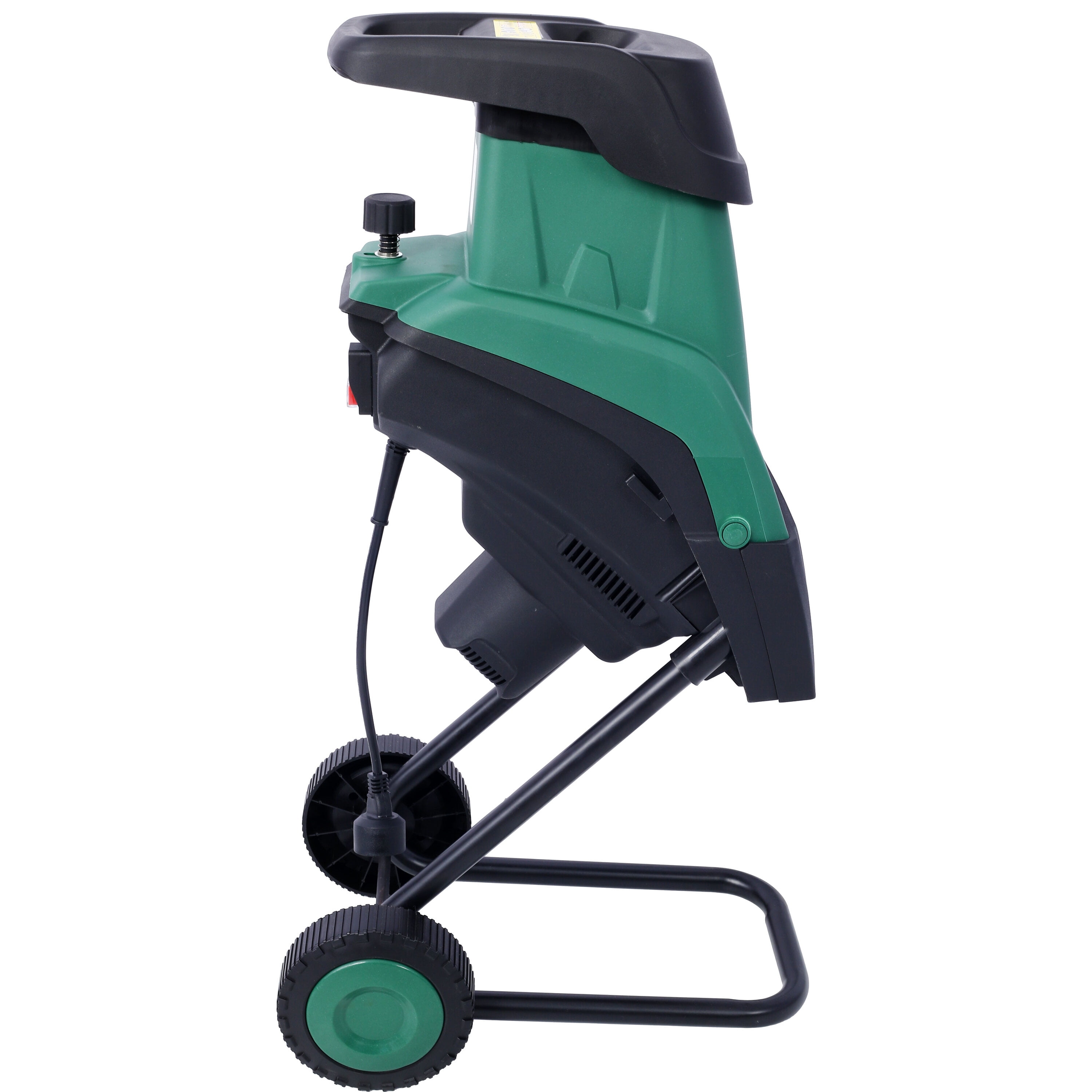 , 15Amp Electric Wood Chipper/Shredder with Wheels Electric Garden Shredder Portable Chipping Width Collection Bag, Double Sided Blade System, Auto Shut-Off Green, Green ,Plastic ,