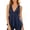 *Navy, variant on Women's Deep V-Neck Linen Tank Tops , Ladies' Empire Waist Flare Hem Blouses , Casual Summer Sleeveless Camis For Women,Red,S-2XL