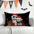 thumbnail image 5 of Christmas Jack Lumbar Decorative Throw Pillow Cover 12 x 20, Rectangular Xmas Sally Holly Jolly Outdoor Home Decor, Winter Funny Couch Cushion Case, 5 of 6