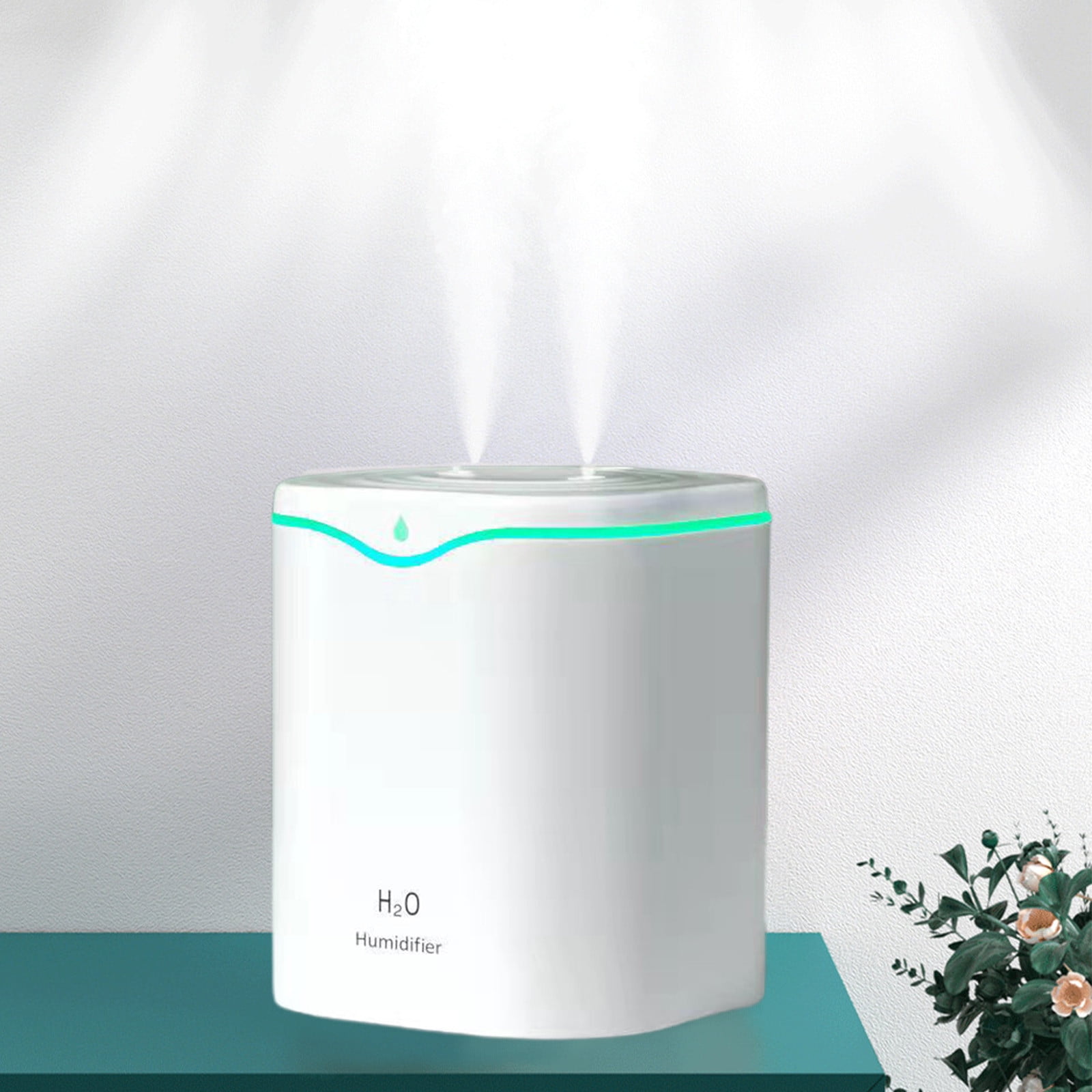 Humidifier Clearance 2L Humidifiers for Bedroom Large Room Home, Cool and Warm for Plants Mist top Desk Humidifiers Essential Oil Diffuser, Quiet with Adjustable Mist
