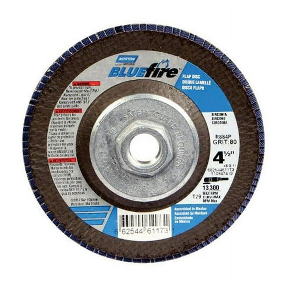 Norton Abrasives Fiber Disc,4 1/2 in Dia,5/8in Arbor 66254461173