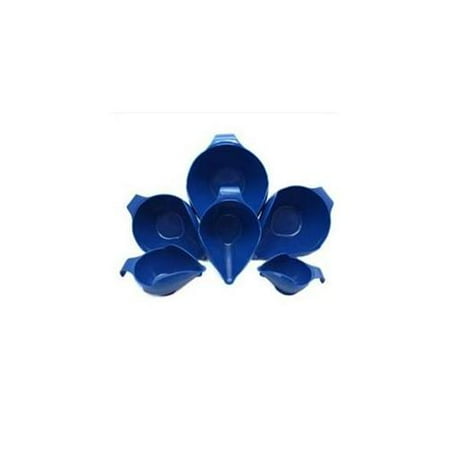 POURfect Spilll Proof Mixing Bowls 1015 - 1-2-4-6-8-12 Cup Bowl Set - Blue Willow