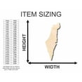 thumbnail image 2 of Unfinished Wood Israel Shape - Country - Craft - up to 46" DIY 16" / 3/4", 2 of 3