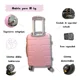 thumbnail image 2 of Maleta De 10 Kg Cabina C/candado De Seguridad Doble Llanta Color Rosa Lisa, 2 of 3