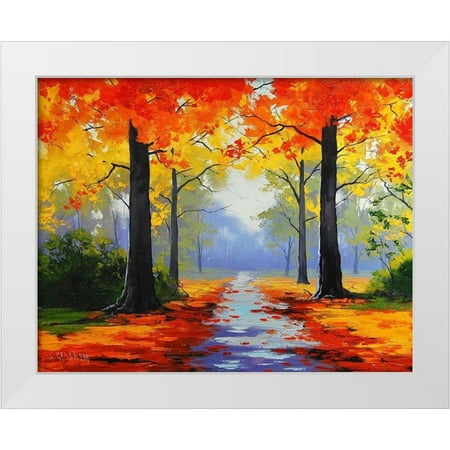 Gercken Graham 32x26 White Modern Wood Framed Museum Art Print Titled - Vivid Autumn Colours
