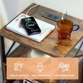 thumbnail image 5 of VECELO Set of 2 Nightstand with Charging Station & 2 Flip Drawers, Sofa Side End Table for Bedroom, Living Room, 2 USB Ports & 2 Power Outlet, Brown, 5 of 8