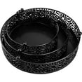 thumbnail image 2 of Juego de 3 soportes de metal para tartas, soporte redondo negro para tartas, plato de exhibición para postres, magdalenas, pasteles y dulces de 8, 10 y 12 pulgadas para bodas, eventos y fiestas de, 2 of 5