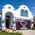 thumbnail image 4 of American Flag 250 Year Anniversary Garage Door Cover Banner 7 x 8 FT,Eagle Blue Red Fireworks Garage Door Curtains Backdrop with Grommets for Indoor Outdoor Wall Party Porch Yard Decor Background, 4 of 8