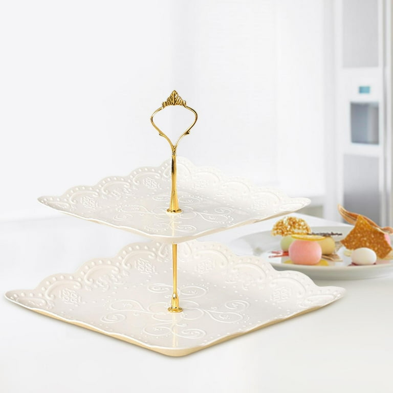  FOMIYES 2pcs Cake Dessert Stand Cake Serving Platter Cake Riser  Bird Cage Cupcake Stand Cake Display Centrepiece Gold Cupcake Stand Cake  Holder Fruit Tray Iron Double Layer Jewelry Tray : Home