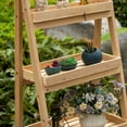 thumbnail image 6 of Decorative Wooden 4-Tier Chalkboard Ladder Shelf, Flower Plant Pot Display Shelf Bookshelf, Plant Flower Stand, Storage, 6 of 7