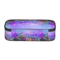 thumbnail image 5 of Uemuo Colorful Purple Cosmos Flower Printed Large Pencil Case, Big Capacity Pencil Pouch Stationery Pen Bag, Storage High Capacity Bag Pouch Holder Box Organizer, Marker Pen Case, 5 of 9