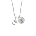thumbnail image 2 of Delight Jewelry Silvertone Runner Silhouette in Heart Silvertone Script Initial Disc - S - Charm Necklace, 20"+3", 2 of 4