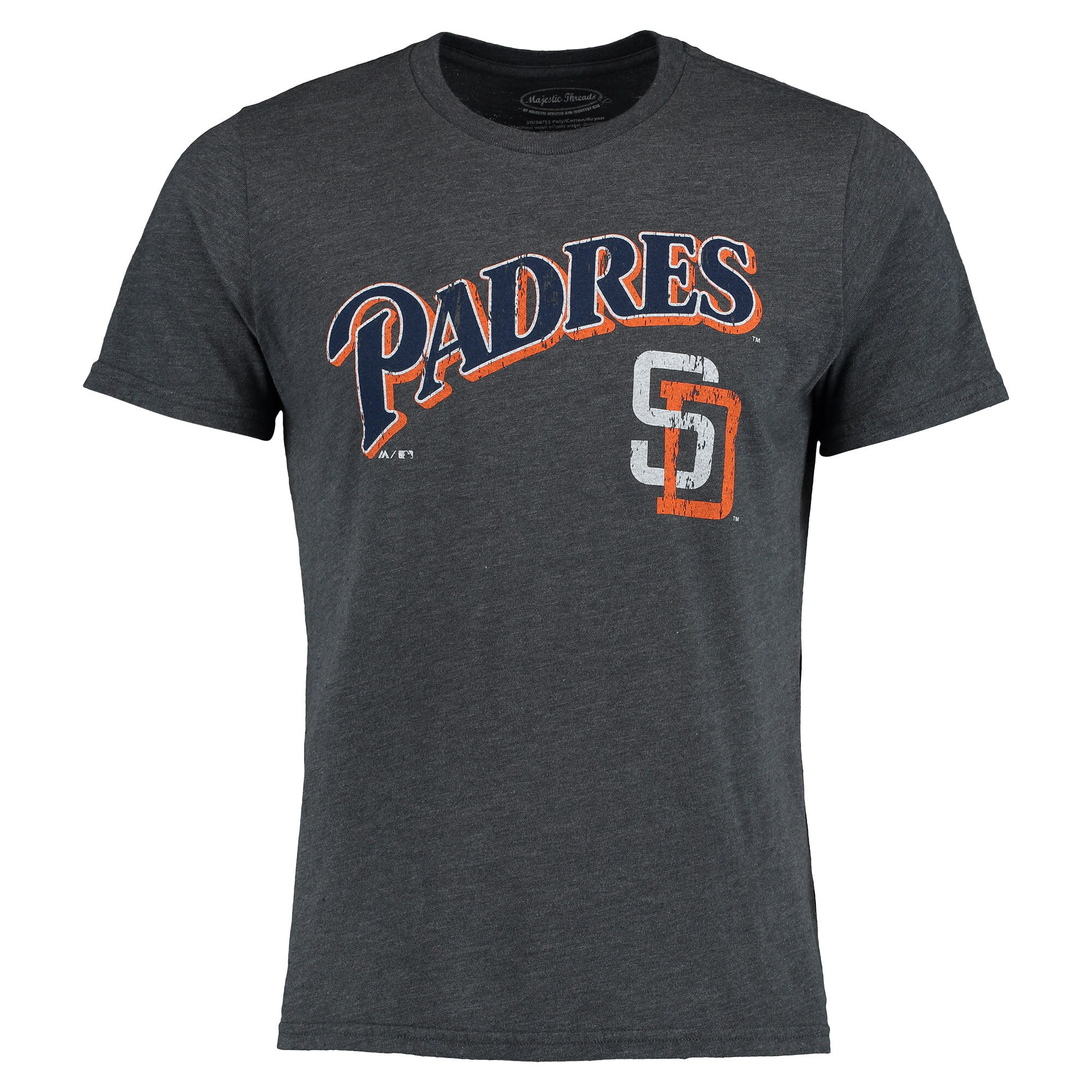 San Diego Padres Majestic Threads Premium Granite TriBlend TShirt