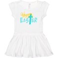 thumbnail image 3 of Inktastic Happy Easter with Cross in Teal Plaid Girls Baby Dress, 3 of 5