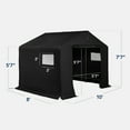 thumbnail image 2 of Best Choice Products 10x8ft Outdoor Fabric Storage Shed, Steel Frame, Dual Roll-Up Zipper Doors, Window - Black, 2 of 8