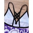 thumbnail image 5 of iiniim Kids Girls 3Pcs Bathing Suit Beach Swimwear Hawaiian Swimsuit Floral Tankinis Top with Bottom Purple 10, 5 of 7