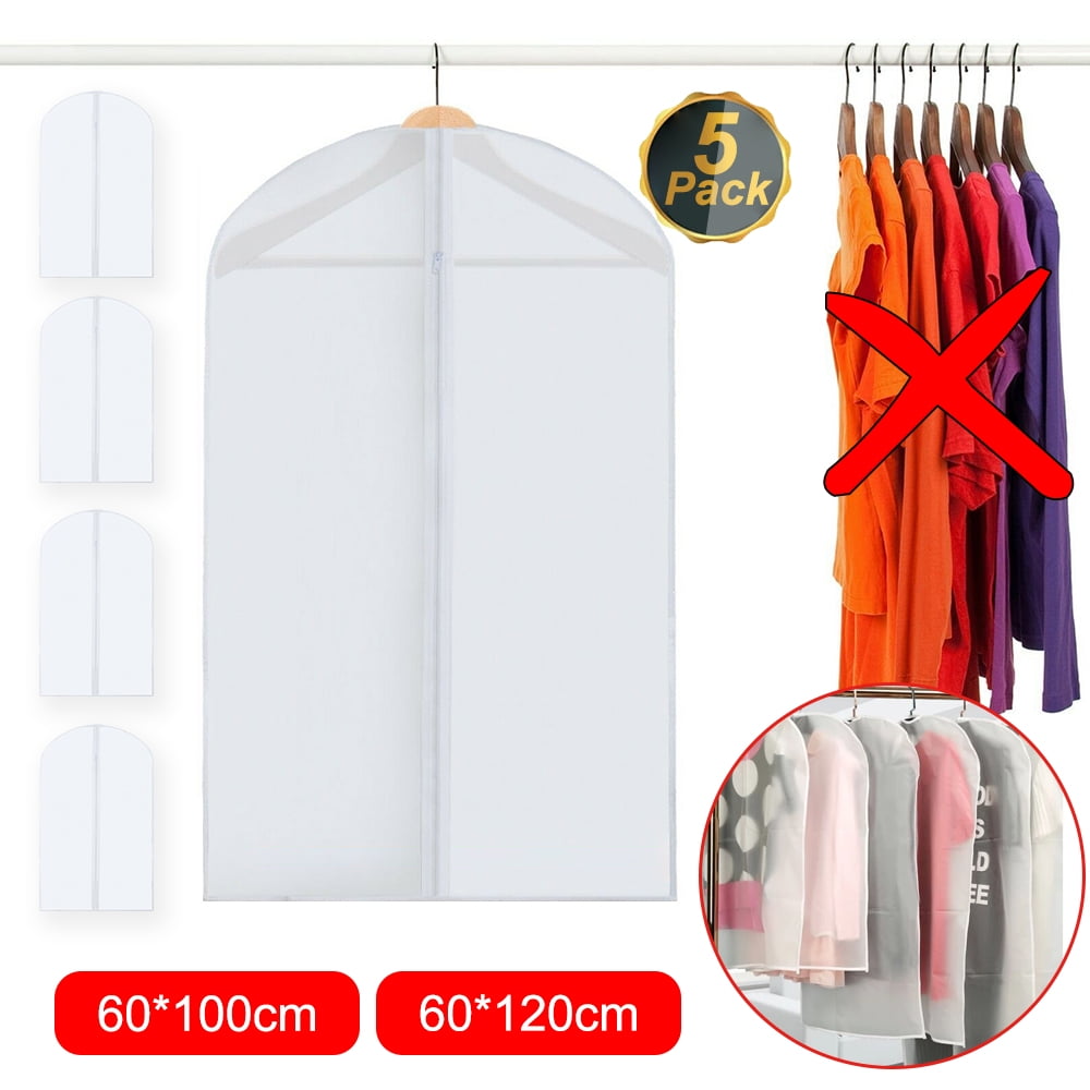 Suit Bag, Garment Bags for Closet Storage Hanging Clothes Cover 5 Packs