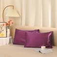 thumbnail image 6 of REGALWOVEN Satin Pillowcases Set of 2 with Envelope Closure Standard Wine Red, 6 of 6