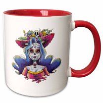 3drose, Cinco De Mayo Party Skull Head Mexican, 11oz Two-tone Red Mug