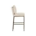 thumbnail image 4 of Home Square Paige 30" Modern Barstool with Brass Iron Legs in Cream - Set of 2, 4 of 5