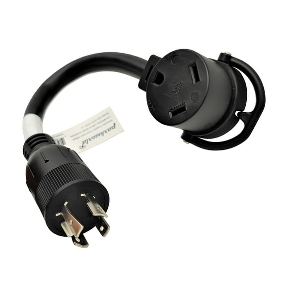 Parkworld 62657 Adapter Cord 4-Prong 20A Generator Locking Male Plug L14-20P to TT-30R RV 30A Female Receptacle 1 Feet