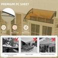 thumbnail image 4 of Window Door Awning Canopy 40"x 60" Door Entrance Cover Patio Awning UV Rain Snow Sunlight Protection, 4 of 9