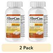 (2 pack) FiberCon Fiber Therapy Coated Caplets, Safe, Simple & Comfortable Insoluble Fiber for Bowel Irregularity, Comfortable Constipation Relief with No Gas or Bloating, 140 Caplets