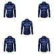 thumbnail image 3 of Sonducket Camisa transpirable para hombre Satén con mangas largas - Trabajo Boda o hogar Camisa para hombre Manga larga formal Azul marino Type2 NO2, 3 of 3
