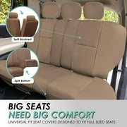 FH Group Universal Fit Faux Leather Car Seat Covers, Waterproof Front Set - Tan PU002102TAN