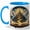 Blue, variant on Moonlit Castle Storybook Coffee Mug, Magical Fantasy Castle Open Book Design, 11 oz Ceramic Cup