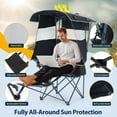 thumbnail image 5 of Portable Heated Camping Chair with Adjustable Canopy, Shade, Removable Footrest, and Foldable Design for Outdoor Sports and Relaxation (1 Pack, Black), 5 of 8