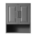thumbnail image 3 of Daria Over-the-Toilet Bathroom Wall-Mounted Storage Cabinet in Dark Gray with Matte Black Trim, 3 of 4