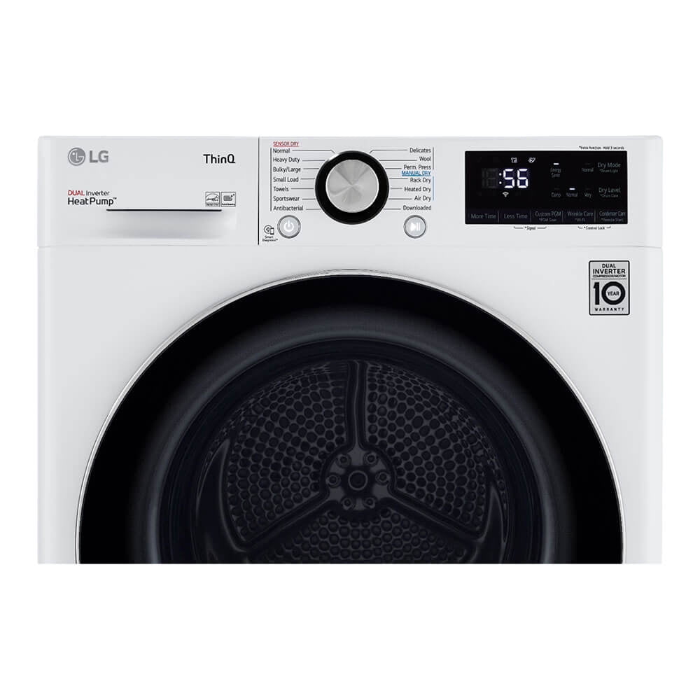 LG DLHC1455W 4.2 Cu. Ft. White Stackable Front Load Electric Smart Dryer