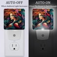 thumbnail image 2 of Mermaids LED Square Night Light - Energy Efficient Plug-in Nightlight with Auto Sensor for Bedroom, Bathroom, and Hallway - Soft Glow Illumination - White, Pack of 2, 2 of 6