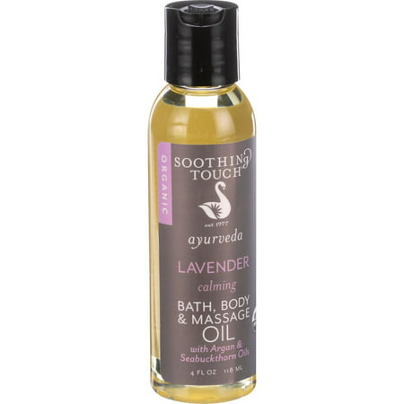 Soothing Touch Bath Body and Massage Oil - Organic - Ayurveda - Lavender - Calming - 4 (Best Oil For Body Massage After Workout)