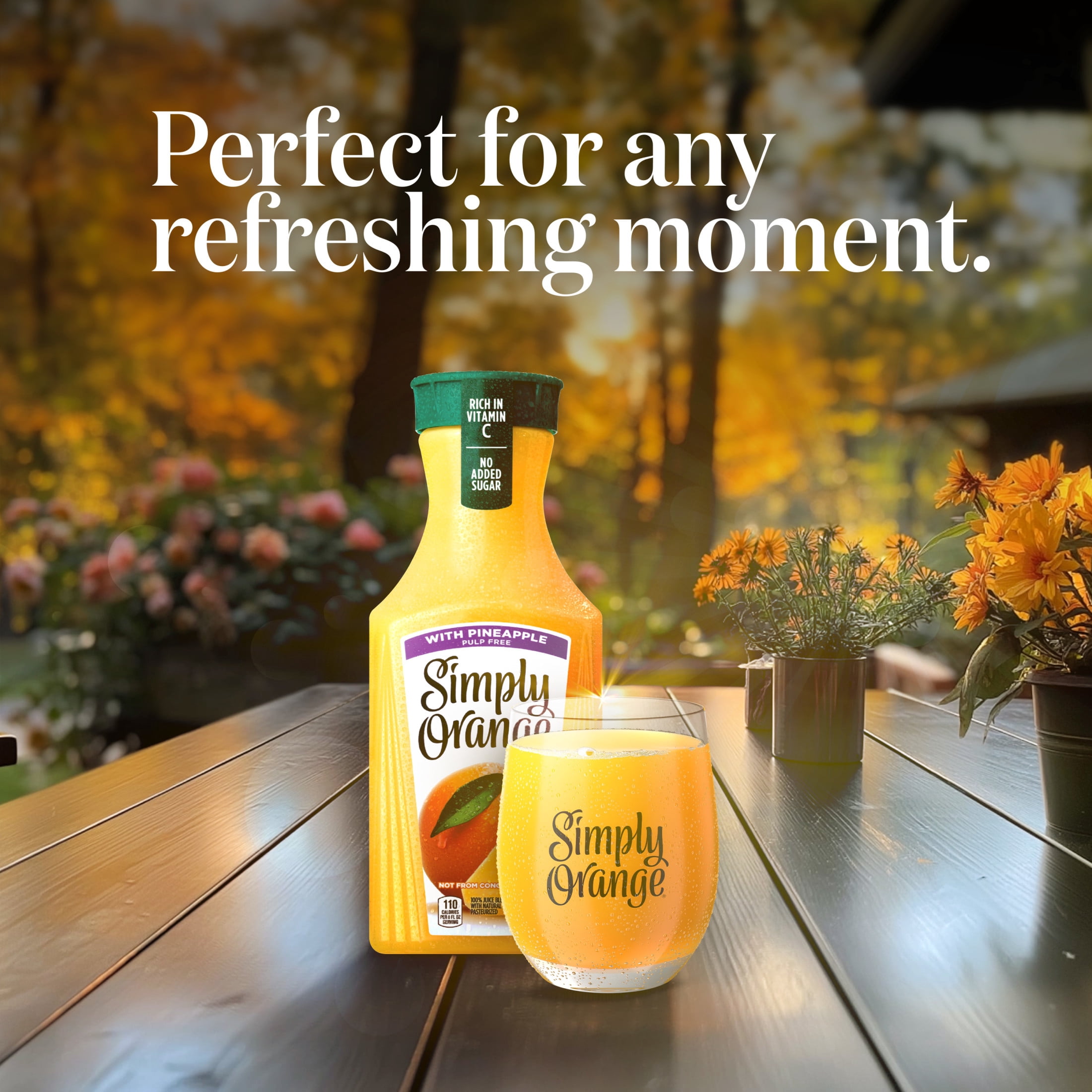 Simply Orange with Pineapple Juice Drink Bottle, 52 fl oz