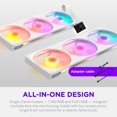 thumbnail image 4 of Ventilador NZXT F360 RGB 360 mm PWM blanco, 4 of 8