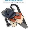 thumbnail image 5 of Bolso de pecho YUANXCMXG para hombre impermeable con puerto de carga USB gris, 5 of 5