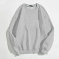 thumbnail image 5 of Bmisegm T-Shirts Graphiques Décontractés à Manches Longues pour Femmes, Col Rond, Chandails en Molleton, Pull-Over, Gris TTG, 5 of 5