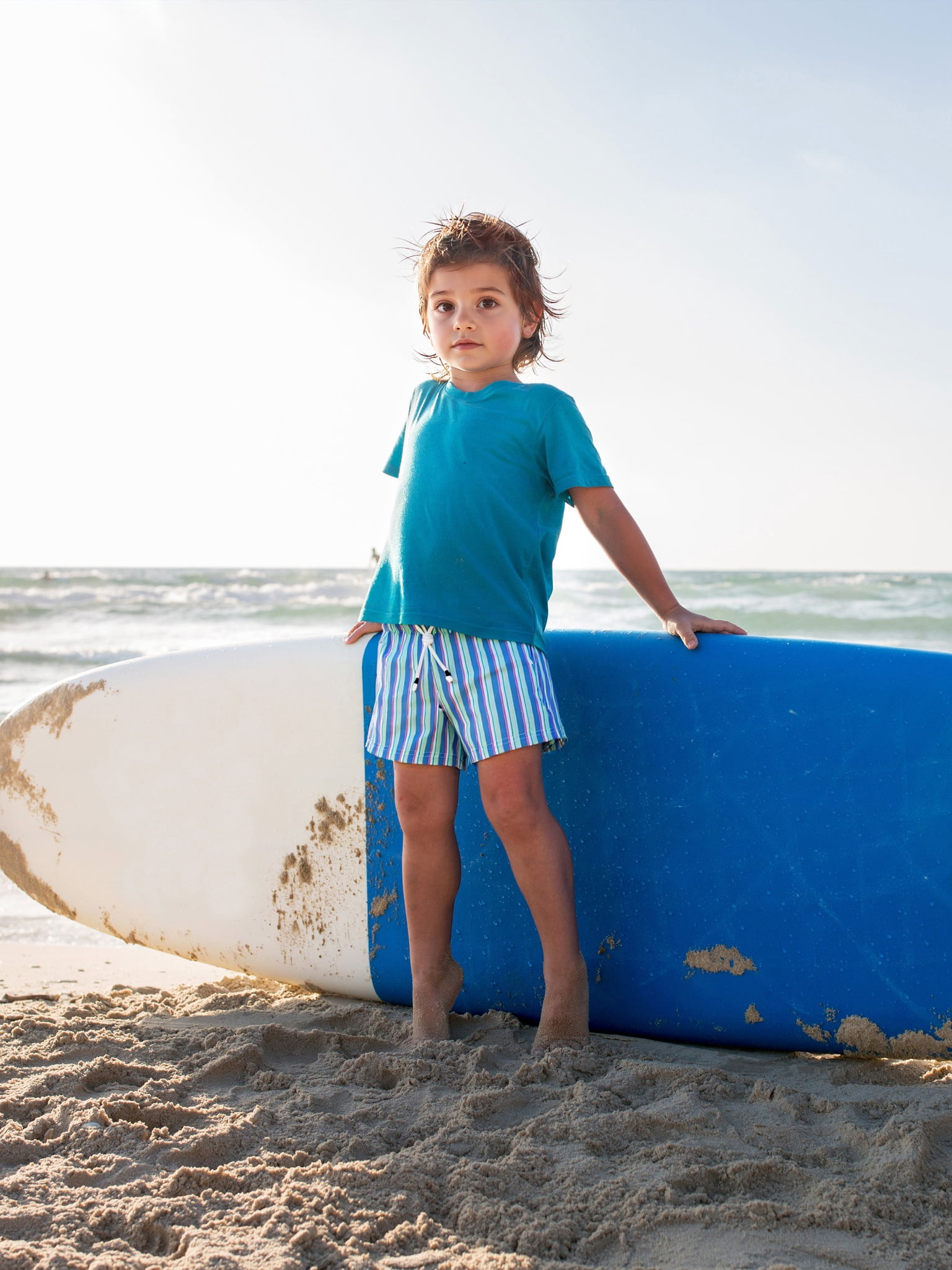 SURF CUZ Boys Swim Trunks with Boxer Brief Liner Toddler Boy Stretch Swimsuit Shorts Quick Dry Swimming Trunks Bathing Suit