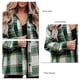 thumbnail image 4 of Chaqueta a cuadros de mujer de manga larga cálida que mantiene cómoda suave transpirable chaqueta femenina de moda, 4 of 5