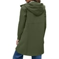thumbnail image 6 of Women Long Length Raincoats Lightweight Waterproof Rain Jackets Active Outdoor Hooded Windbreaker Jacket with Multi Pockets, 6 of 6