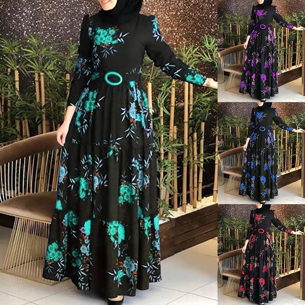Sale Muslim Women Islamic Abaya Bell Sleeve Maxi Dress Formal Party Jilbab  Dubai Gown Nida Fabric Dresses - MS CREATION - 3637256