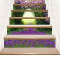 thumbnail image 1 of Stair Decal,3D Purple Flower Pattern Wall Sticker D Stair Sticker Next-Gen Design, 1 of 9