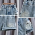 thumbnail image 7 of Kiijoy Girls Jean Skort Summer Casual Pull On A Line Denim Skirt with Pockets, Sizes 6-7, 7 of 7