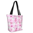 thumbnail image 4 of Cauagu Sunflower Rabbit Print Canvas Aesthetic Tote Bag for Women Beach Bag Shopping Bags Shoulder Bag Reusable Grocery Bags, 4 of 7