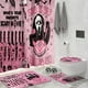 thumbnail image 1 of Set de baño KAIRA de estilo gótico con cortina de ducha y alfombras, 1 of 7