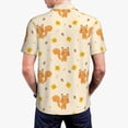 thumbnail image 4 of Daiia Squirrel And Leaves Pattern Men’s Polo Shirts,Solid Deck Shirt,Classic Fit, Breathable Cotton Polo for Casual and Sport Wear-Small, 4 of 9