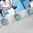 thumbnail image 4 of Homewish Boys Girls Kawaii Penguins Blackout Curtains Set of 2 (52x84 Each),Geometric Plaid Window Curtains,Cartoon Animal Curtains and Drapes,Lightweight Room Decor, 4 of 6